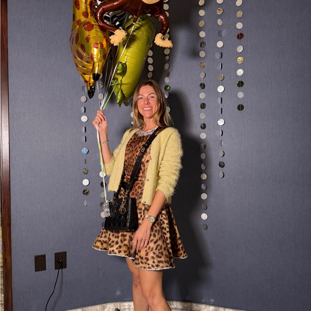 Zimmermann Brown Leopard Print Mini Dress - Picture 3 of 14